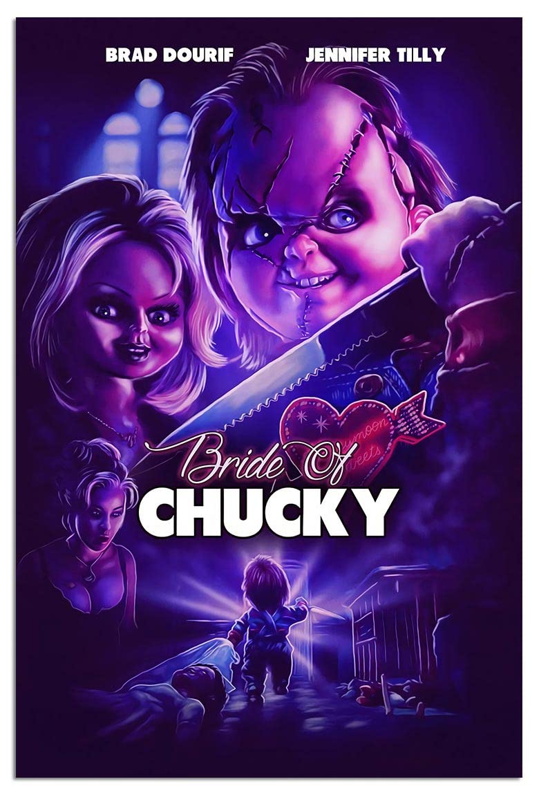 Amazon.com: Chucky Bride Of Chucky Horror Movie Poster Canvas Wall